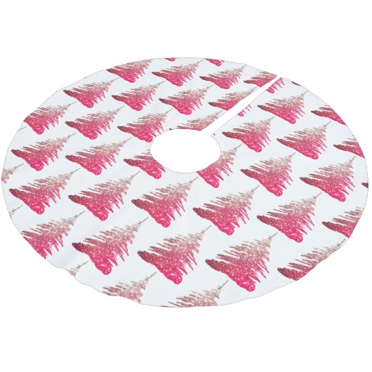Roze kerstboomrokken met glitter kerstboom rok (Gekanteld)