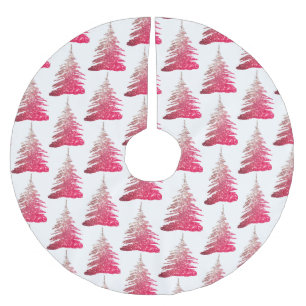 Roze kerstboomrokken met glitter kerstboom rok