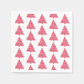 Roze kerstboomschilderij servet (Voorkant)