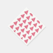 Roze kerstboomschilderij servet (Hoek)