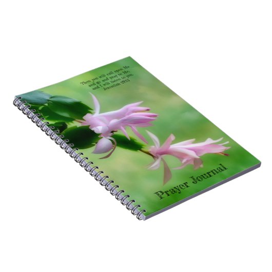 Roze Kerstcactus Bloem Orchidee Gebedsdagboek Notitieboek (Rechterzijde)