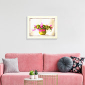 Roze kerstcactus Floral fotografie Canvas Afdruk (Insitu (Woonkamer))