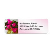 Roze kerstcactus Floral fotografie close-up Etiket (Voorkant)