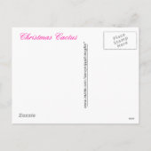 Roze Kerstcactus Portret Feestdagenkaart (Achterkant)