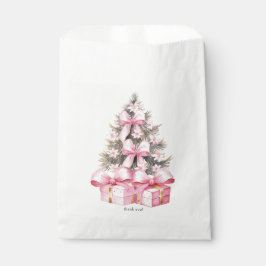 Roze Kerstcadeau Baby shower Bedankzakje