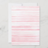 Roze Kerstcadeau Baby shower Kaart (Achterkant)