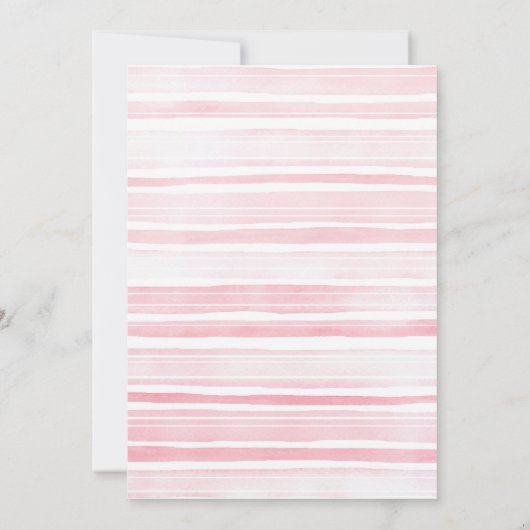 Roze Kerstcadeau Baby shower Kaart (Achterkant)