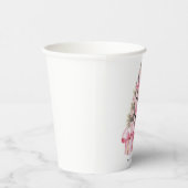 Roze Kerstcadeau Baby shower Papieren Bekers (Rechts)