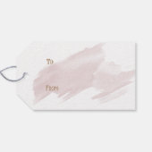 Roze Kerstcadeau Cadeaulabel (Achterkant Horizontaal)