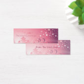 Roze kerstcadeau-Label Mini Visitekaartjes (Bureau)