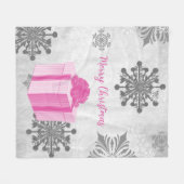 Roze kerstcadeau voor feestdag fleece deken (Voorkant (Horizontaal))