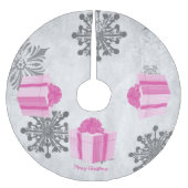 Roze kerstcadeauboom kerstboom rok (Voorkant)