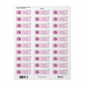 Roze kerstcadeaulabel etiket (Full Sheet)