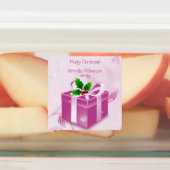 Roze kerstcadeaulabel labels (Aangebracht)