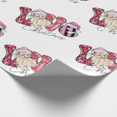 Roze kerstcadeaupapier van liefdesformaat cadeaupapier (Hoek)