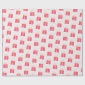 Roze kerstcadeaupatroon cadeaupapier (Vlak)
