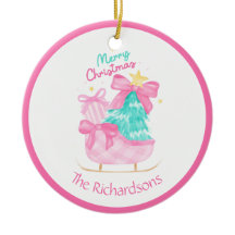 roze kerstcadeaus slee slee boom