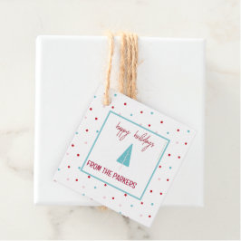 Roze Kerstcadeautags Bedankjes Labels