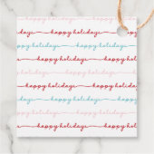 Roze Kerstcadeautags Bedankjes Labels (Achterkant)