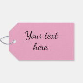 Roze kerstcadeautags cadeaulabel (Achterkant Horizontaal)