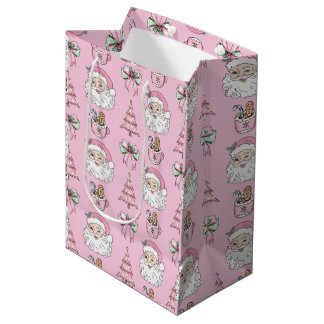 Roze kerstcadeautas medium cadeauzakje