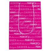 Roze kerstcadeautas | Rendieren van de Kerstman Medium Cadeauzakje (Achterkant)