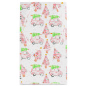 Roze kerstcadeautas voor kerstmis klein cadeauzakje (Achterkant)