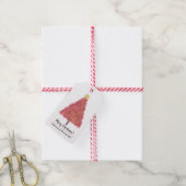 Roze kerstcadeautjes labels voor kerstmis cadeaulabel (Met Touw)