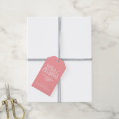 Roze kerstcadeautjes met prettig kerstcadeautje cadeaulabel (Met Touw)