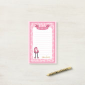 Roze kerstcadeautjes post-it® notes (Op bureau)