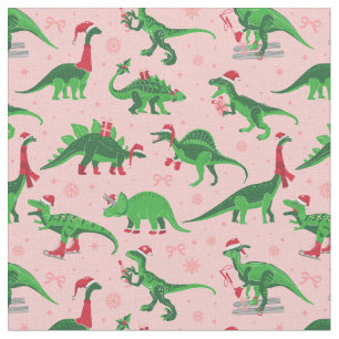 Roze Kerstdinosaurussen Stegosaurus Triceratops Stof