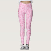 Roze kerstdoedel | feestelijke stijl leggings (Voorkant)