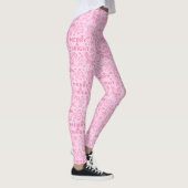 Roze kerstdoedel | feestelijke stijl leggings (Rechts)