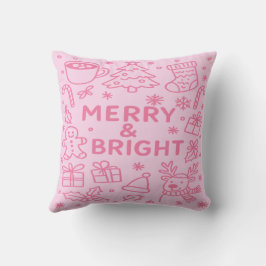 Roze kerstdoedel | Gezellige kerst Kussen