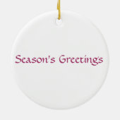 Roze Kerstdorp Keramisch Ornament (Achterkant)