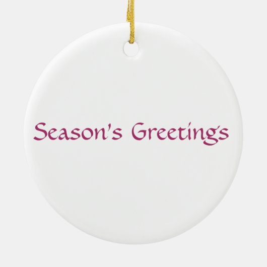 Roze Kerstdorp Keramisch Ornament (Achterkant)