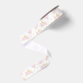 Roze Kerstengel in Pastelkleuren Grosgrain Lint (Achterkant)