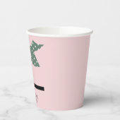 Roze kerstfeest Elf Suit Holiday Papieren Bekers (Links)