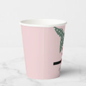 Roze kerstfeest Elf Suit Holiday Papieren Bekers (Rechts)