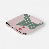 Roze kerstfeest Elf Suit Holiday Papieren Bordje (Gebogen)