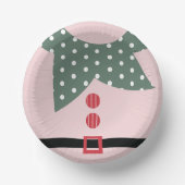 Roze kerstfeest Elf Suit Holiday Papieren Kommen (Voorkant)