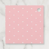 Roze Kerstfeest Kinderen Verjaardagsvakantie Bedankjes Labels (Achterkant)