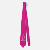 Roze Kerstfeest Stropdas (Voorkant)