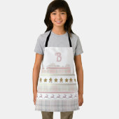 Roze kerstfeest voor kleine kinderen schort (Insitu)