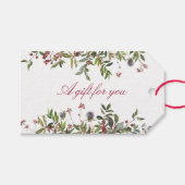 Roze kerstfeestdag cadeautjes Label Cadeaulabel (Voorkant (Horizontaal))