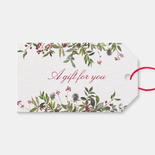 Roze kerstfeestdag cadeautjes Label Cadeaulabel (Voorkant (Horizontaal))