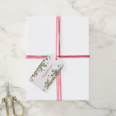Roze kerstfeestdag cadeautjes Label Cadeaulabel (Met Touw)