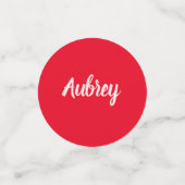 Roze kerstfeestdag confetti (Kleine voorkant)