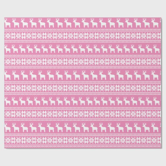 roze kerstfeestdroger cadeaupapier (Vlak)