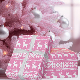  roze kerstfeestdroger cadeaupapier